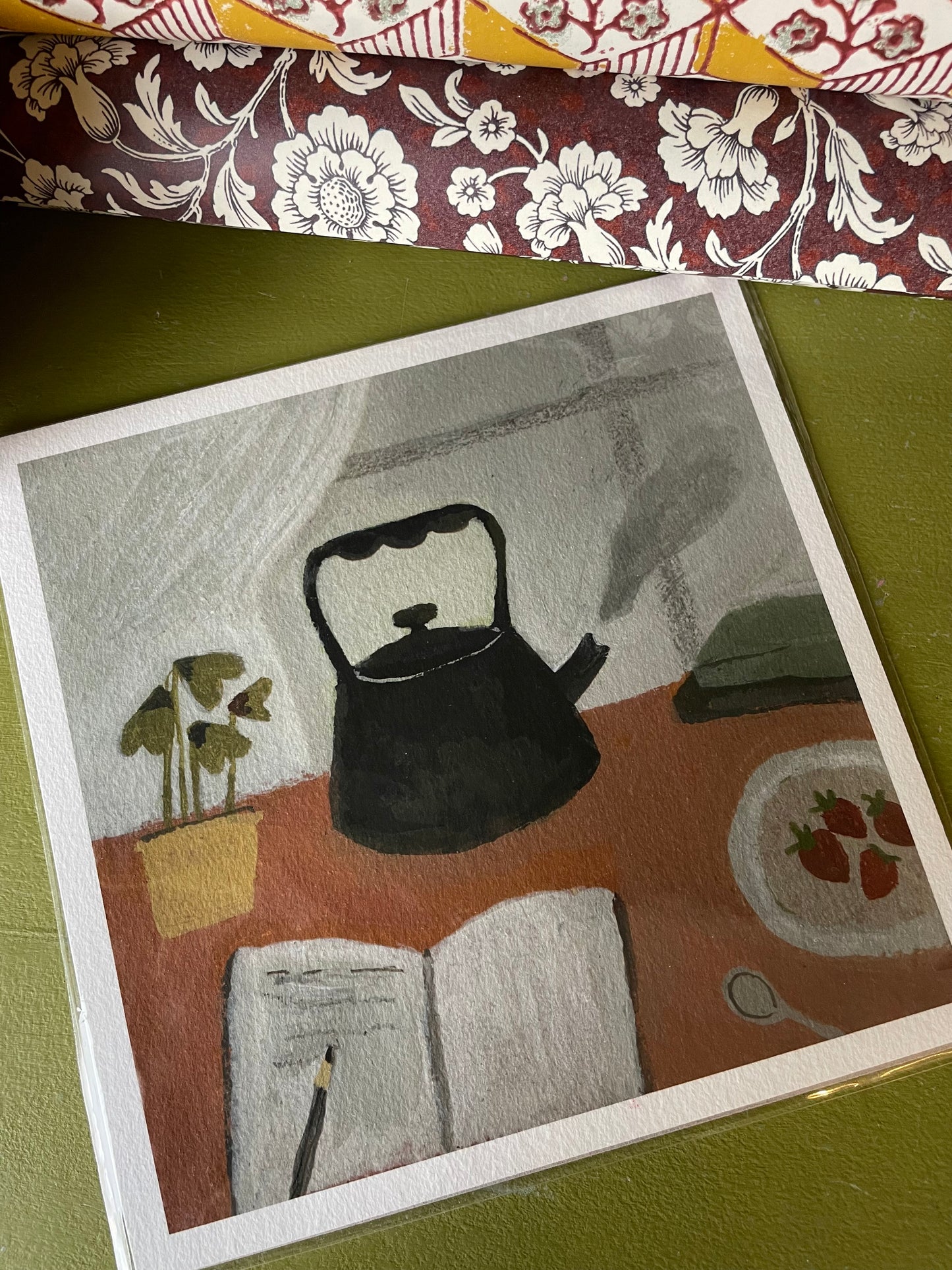 Time To Write A Card Kettle Print card