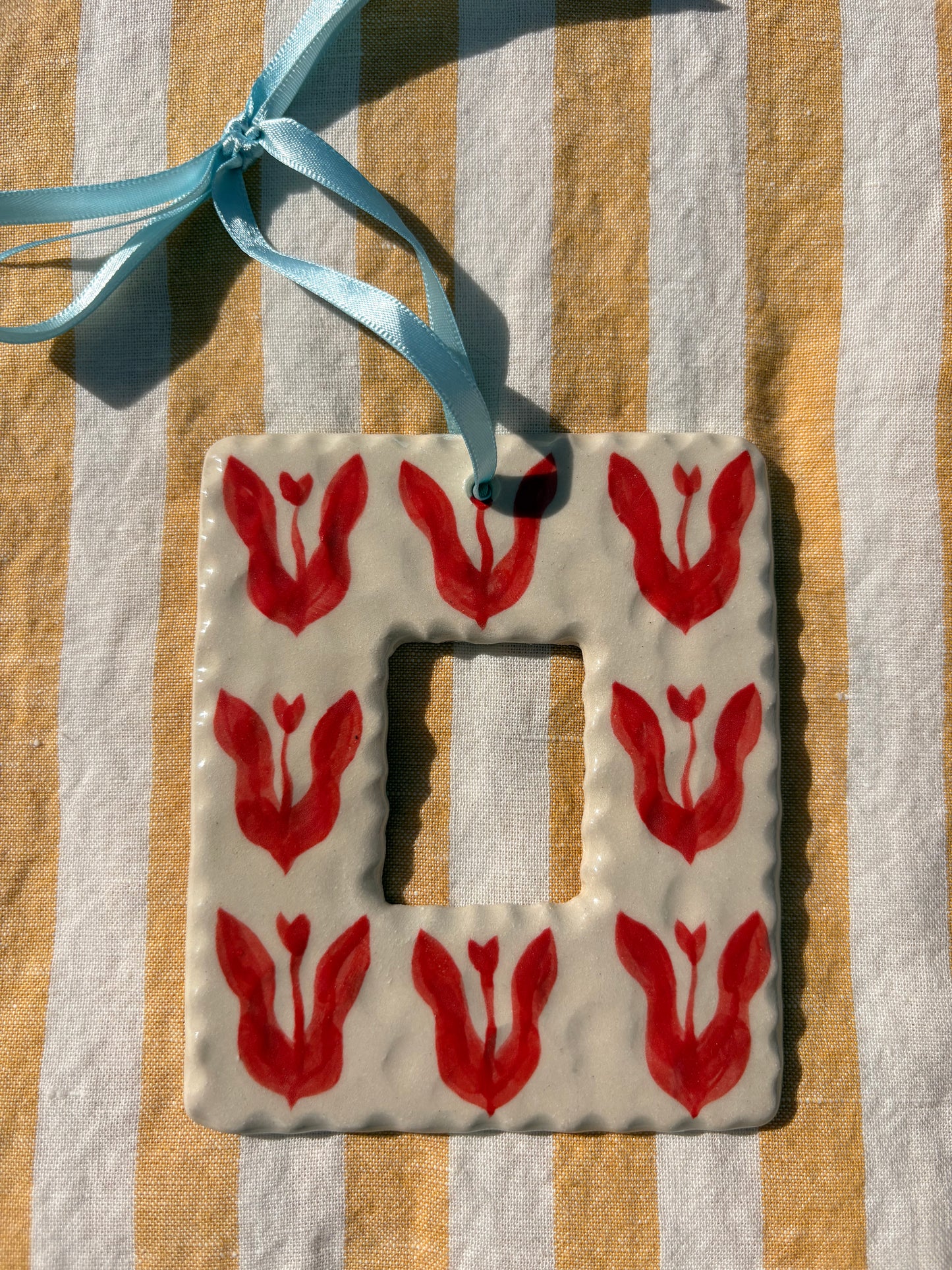 Tulip stonewear photo frame by Ruth Wilde