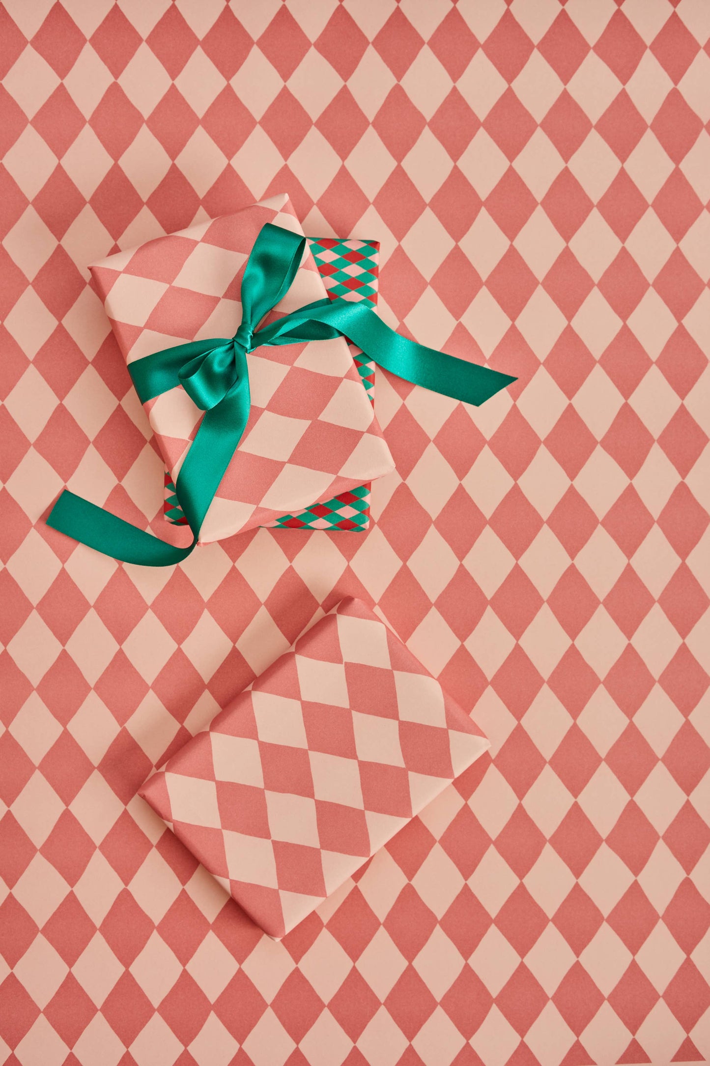 Harlequin Pink Gift Wrap Christmas