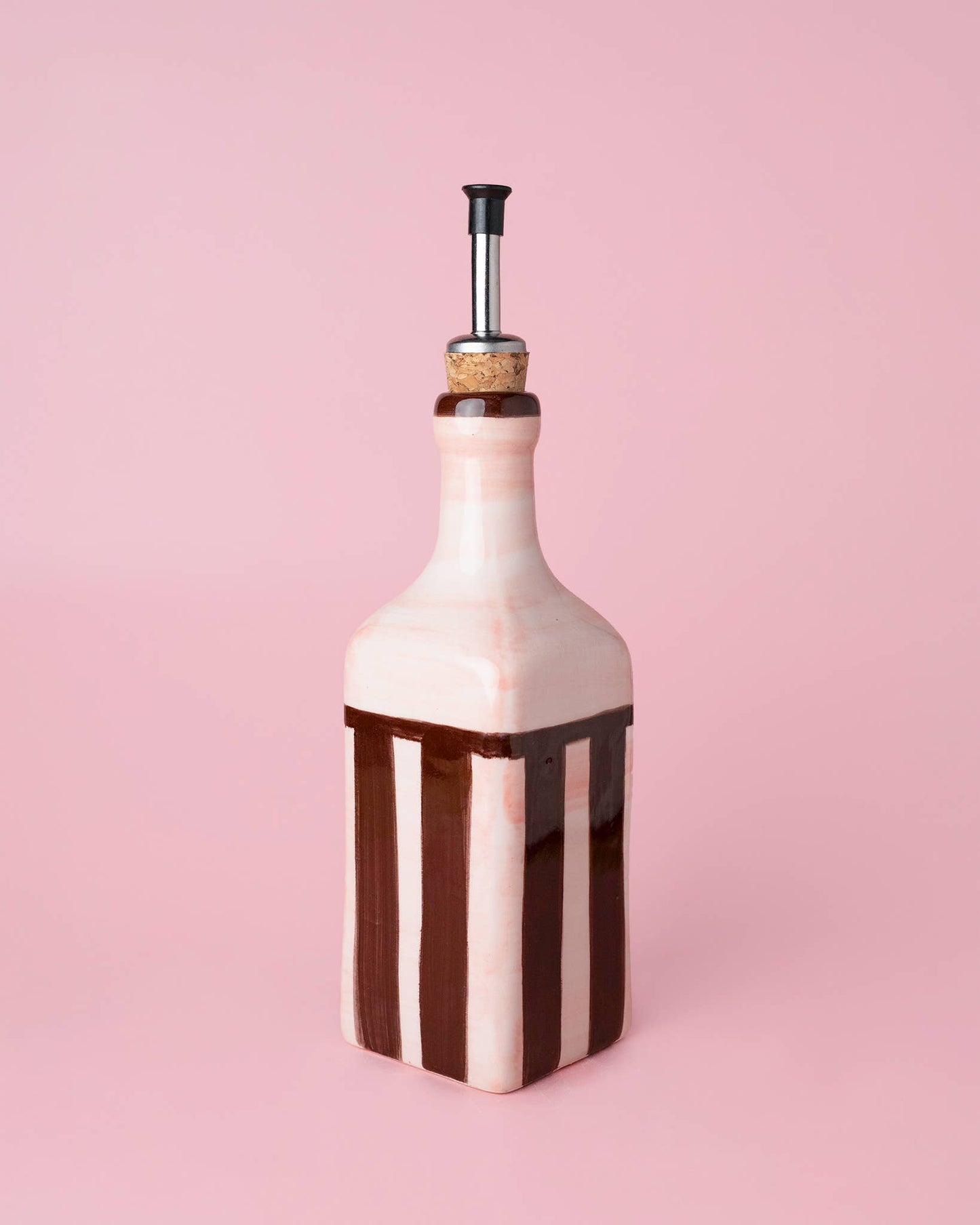 Ceramic Oil Dispenser CHOCOLATE and Pink