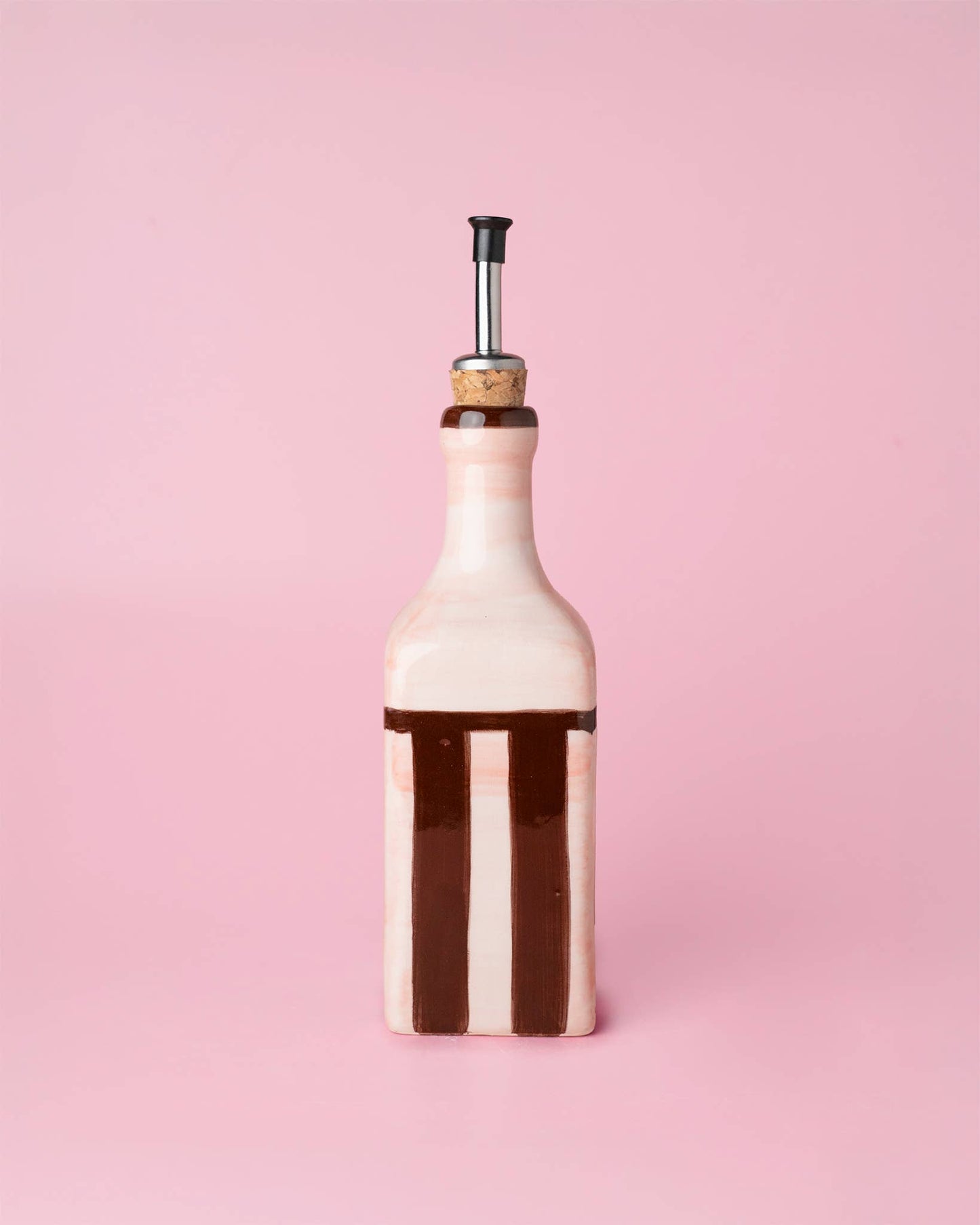 Ceramic Oil Dispenser CHOCOLATE and Pink