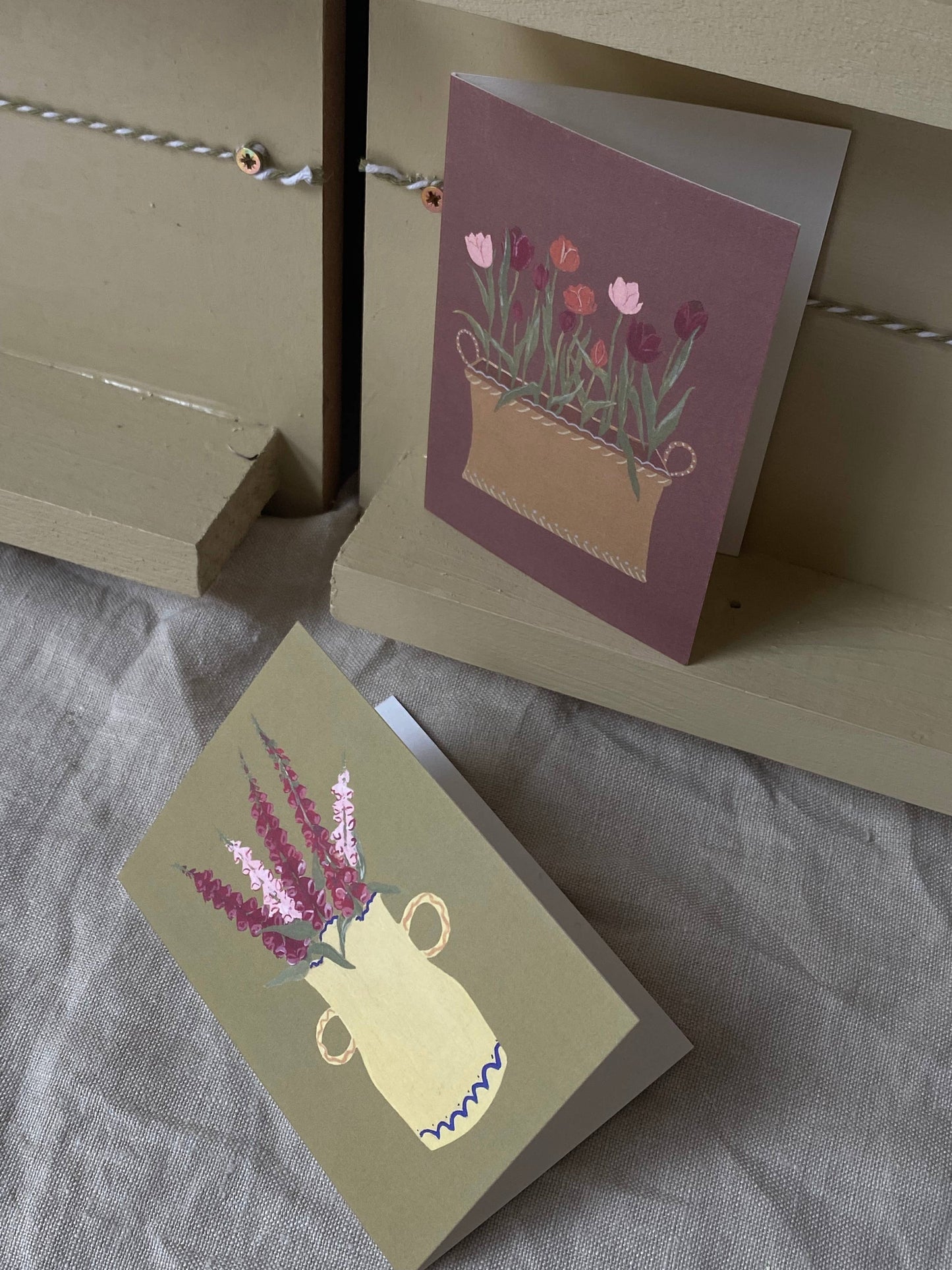 Foxgloves mini card