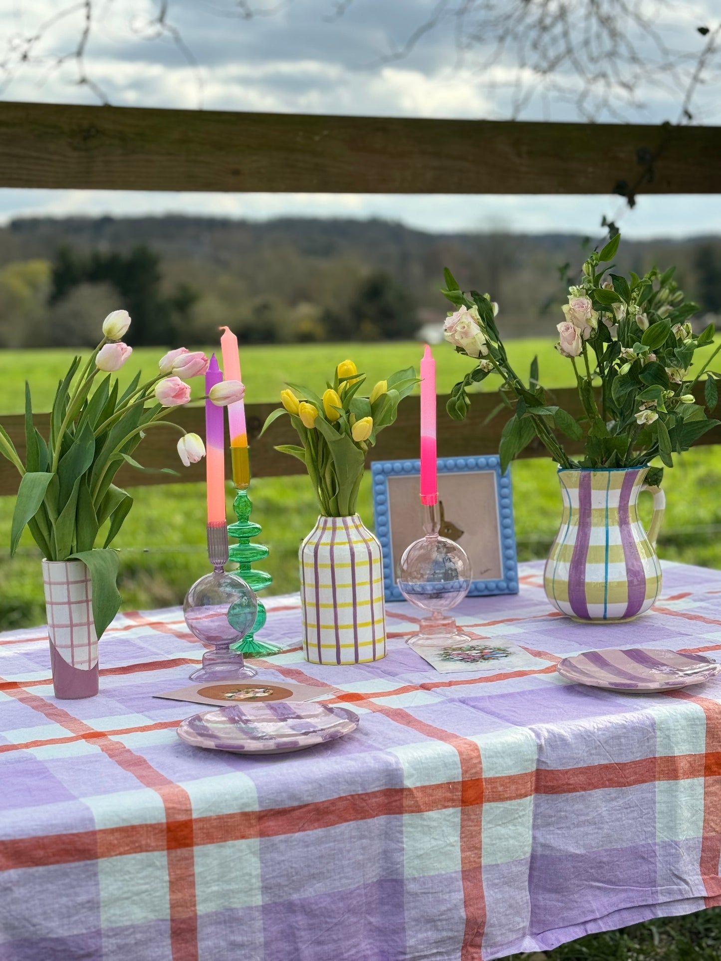 VAISSELLE gingham check Vase