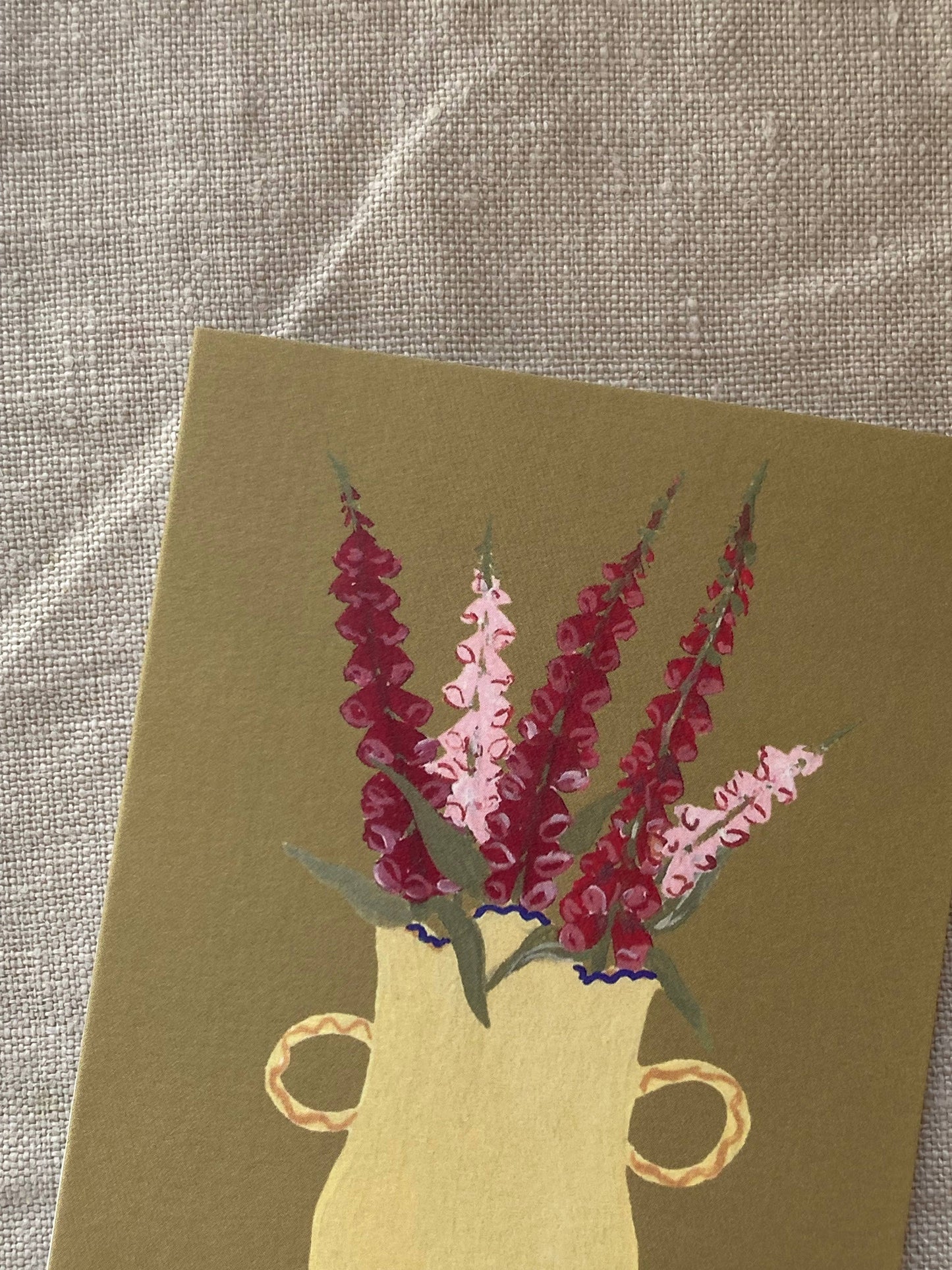 Foxgloves mini card