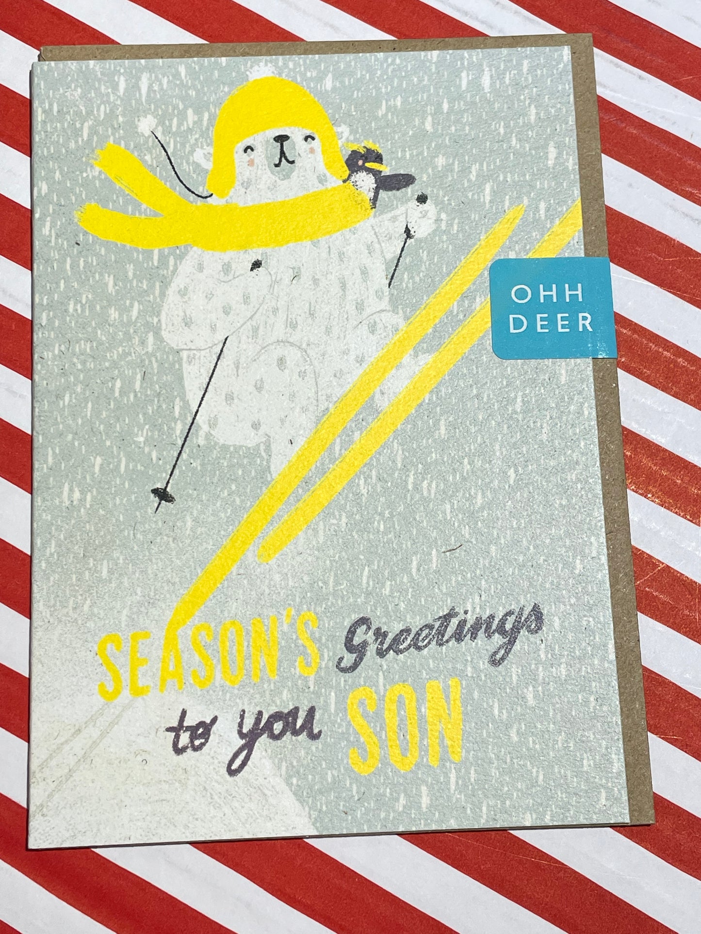 Polar Bear Son Christmas Card