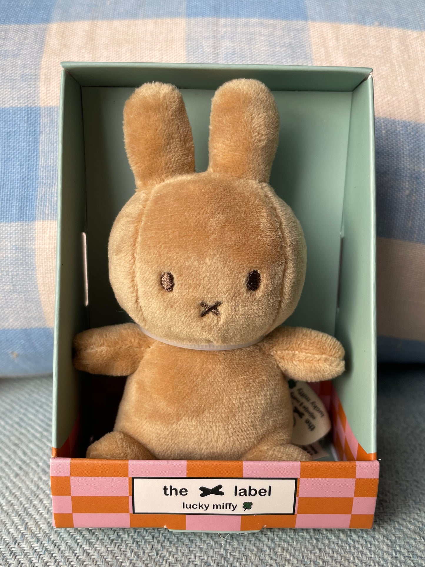 Miffy Lucky Charm Small Plush Toy Beige in Giftbox 10cm