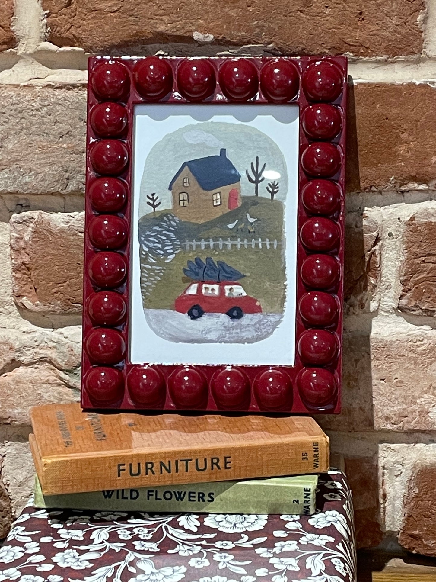 Bobbin Berry Frame With Christmas Print