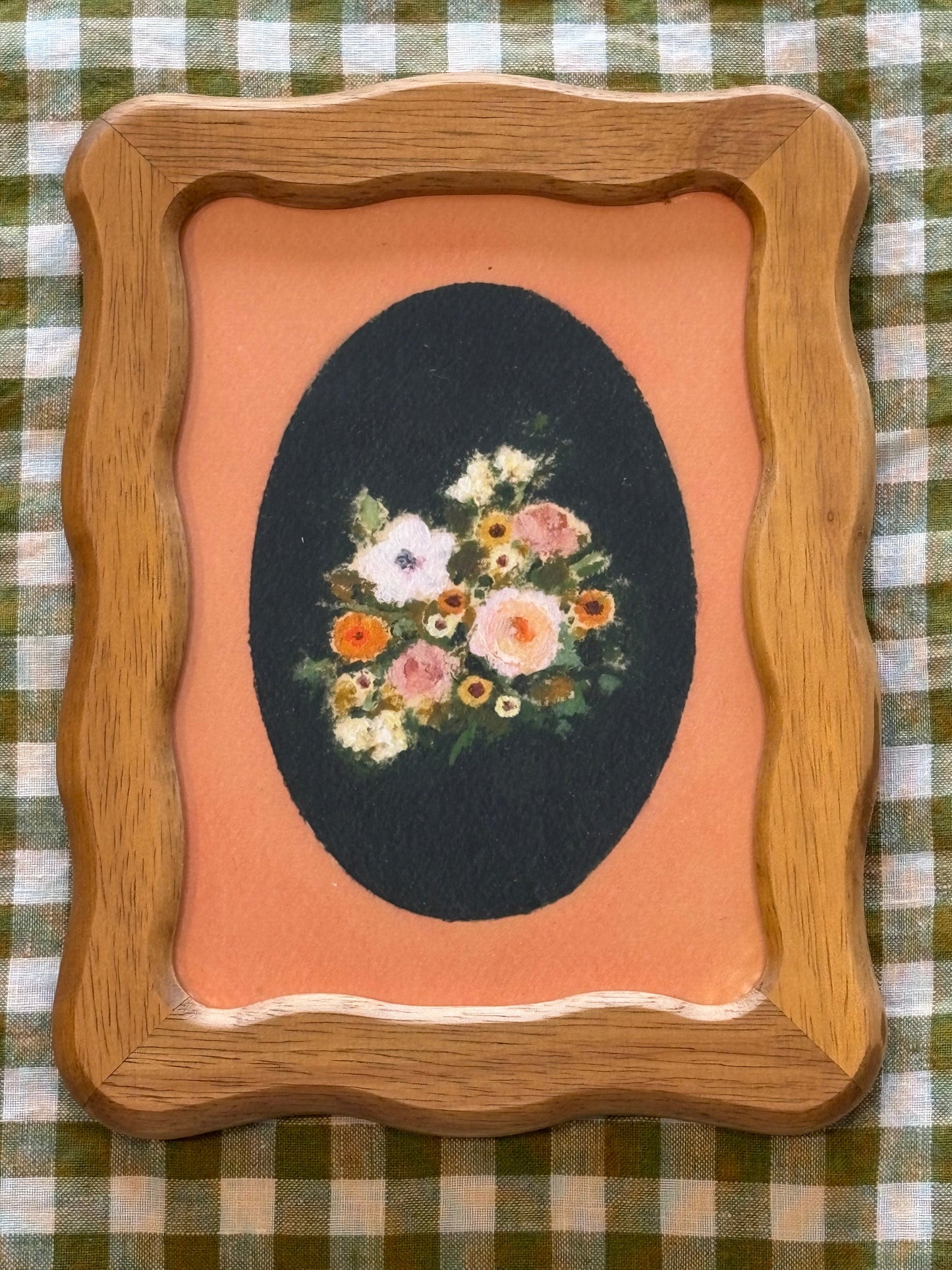 Solid wood wavy frame with Brittany Smith art print