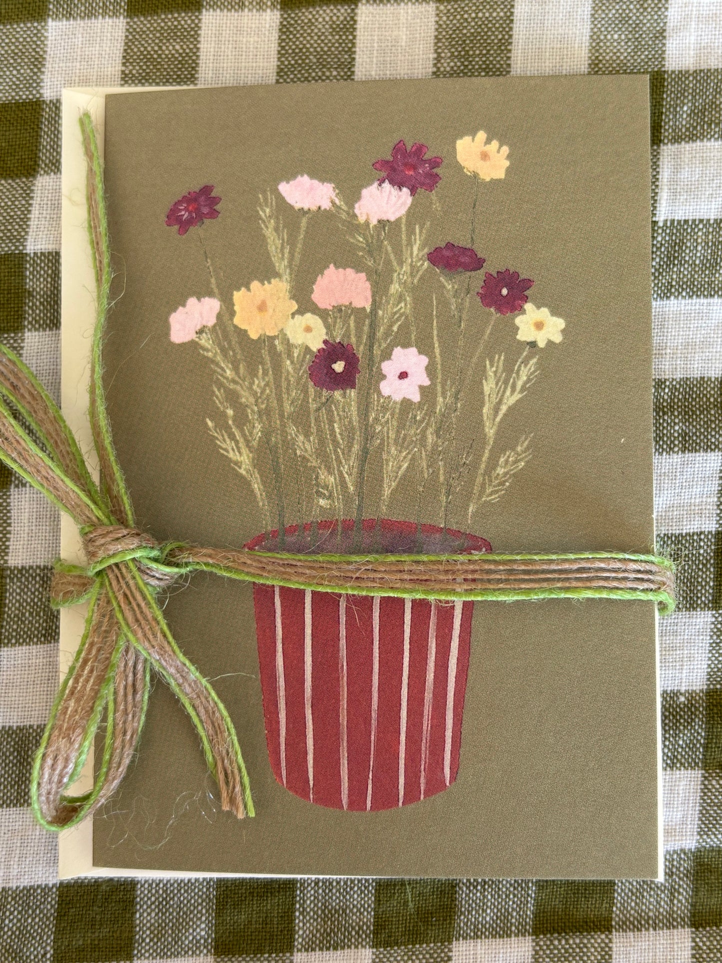 Cosmos Floral Greeting Card