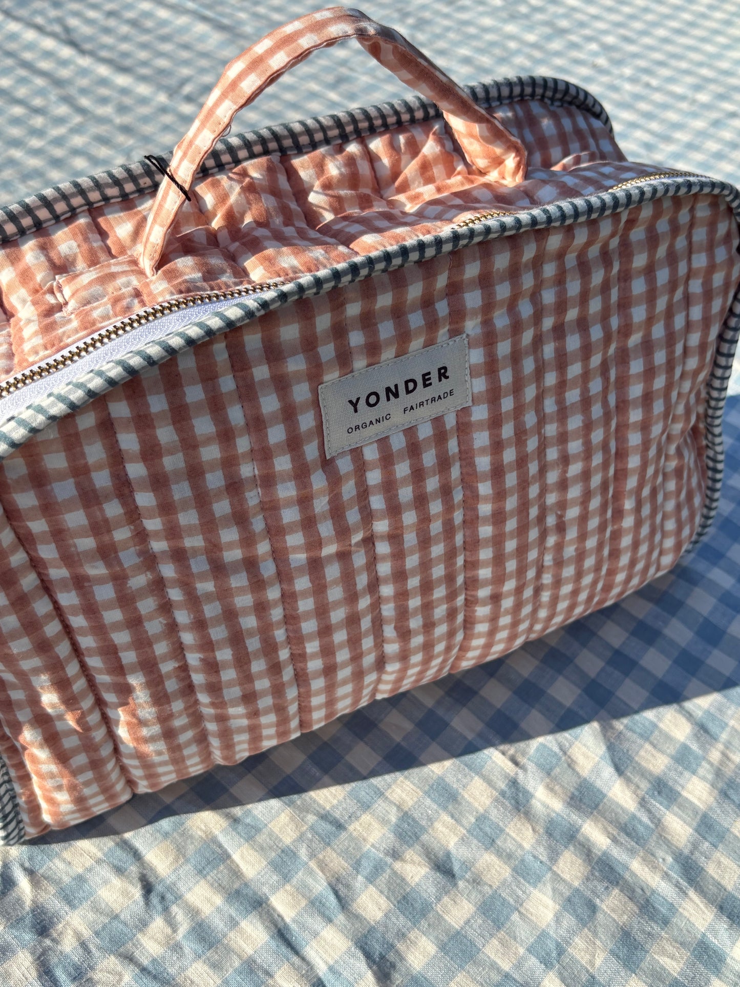 Organic Cotton Case Travel Case, Rose Dusky Pink