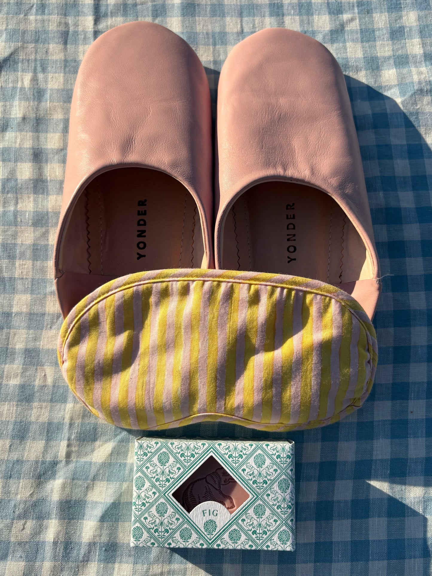 Sleepover Gift Set, slippers, eye mask and soap
