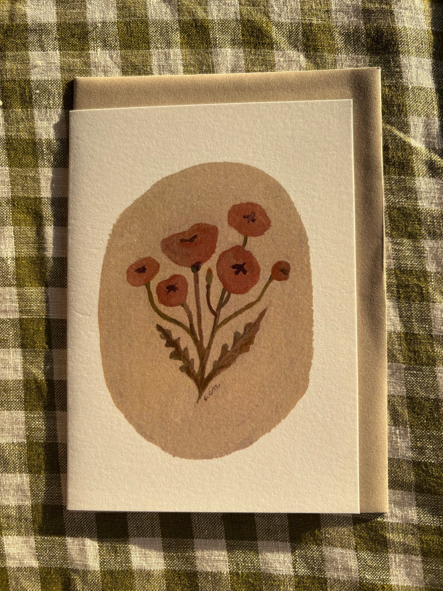 Wild Poppies Floral Greeting Card