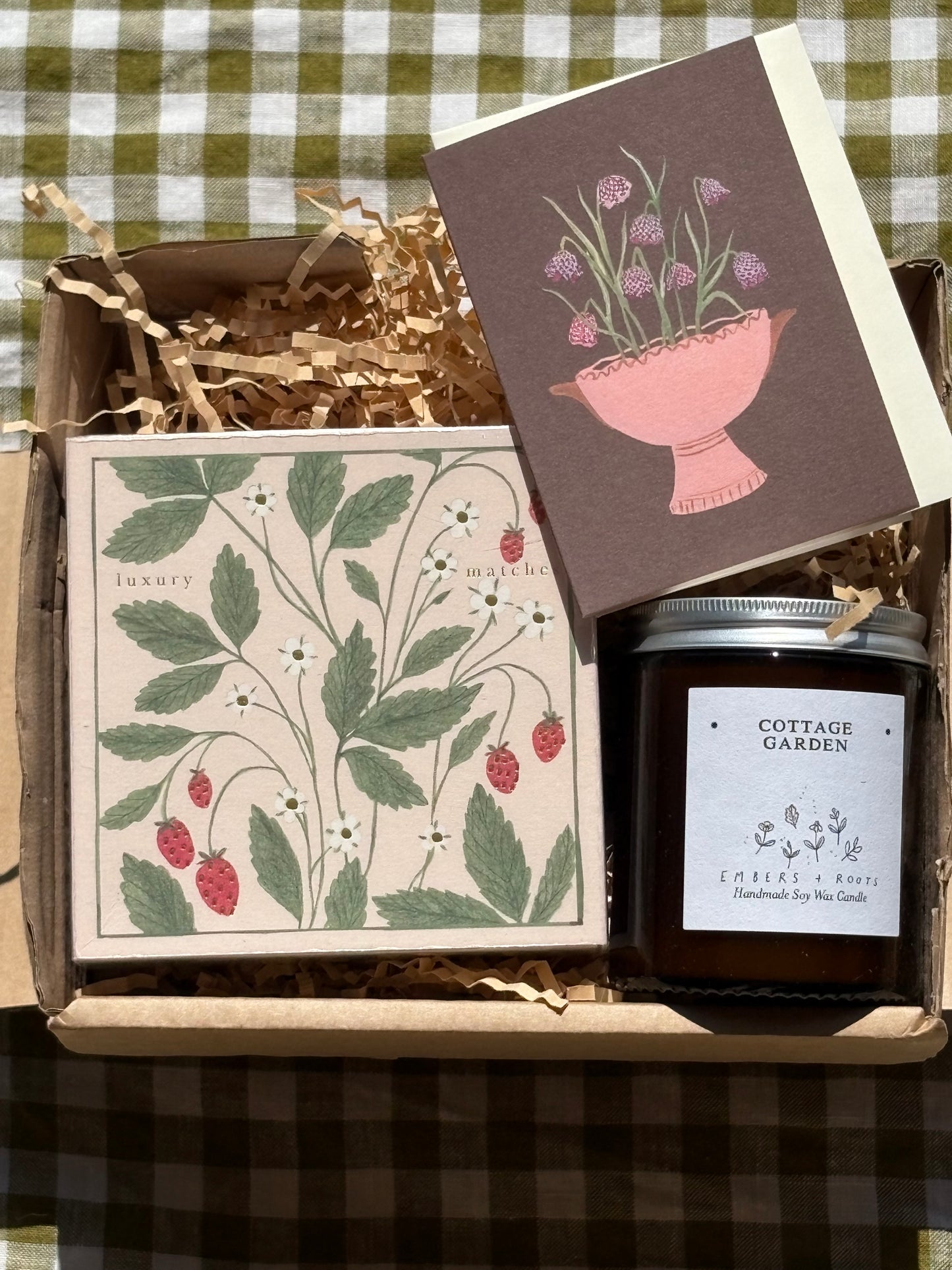 Gift Box with matches and candle