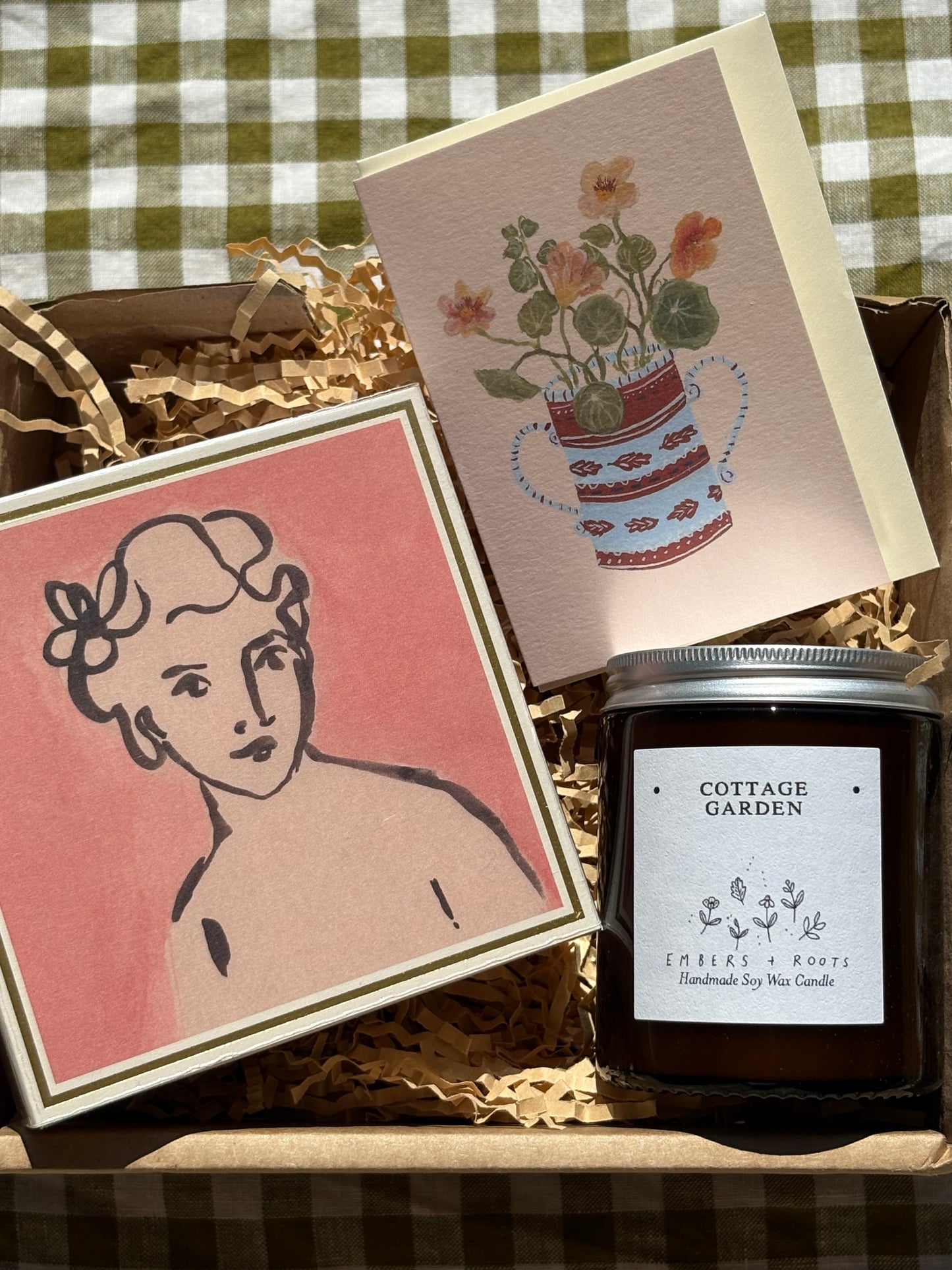 Gift Box with matches and candle