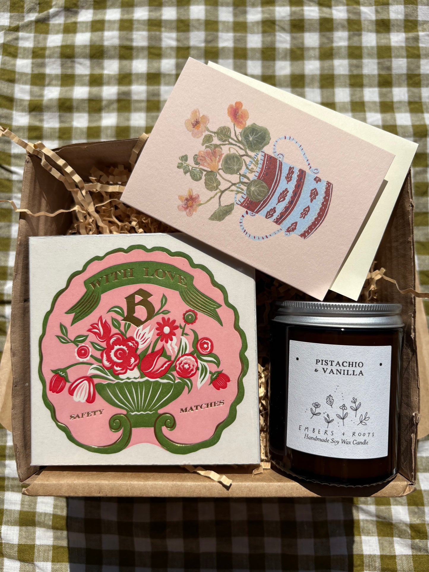Gift Box with matches and candle
