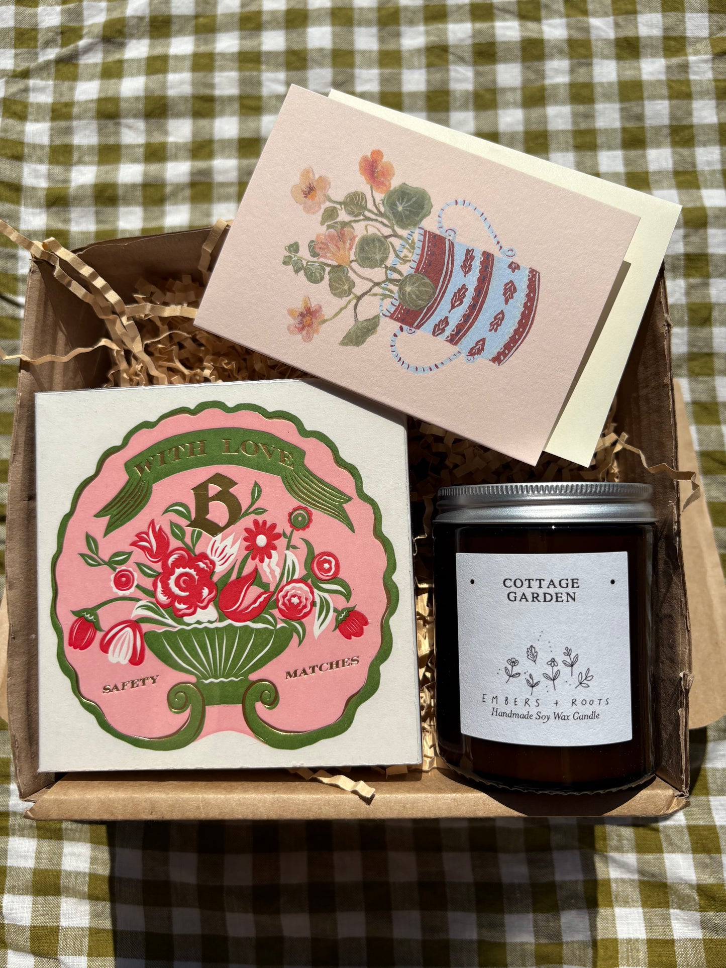 Gift Box with matches and candle