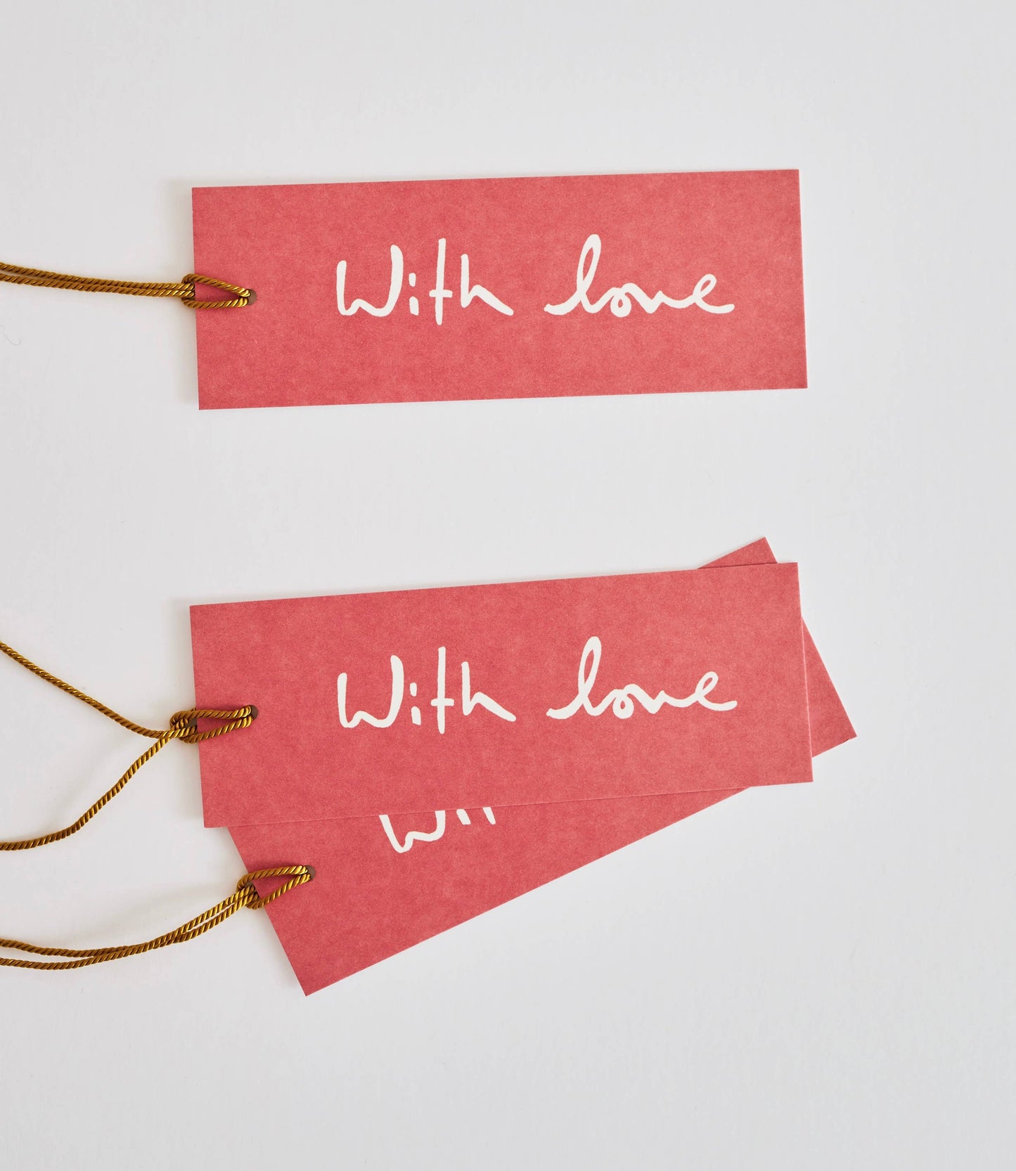 Gift Tags - Set of 8 With Love Pink