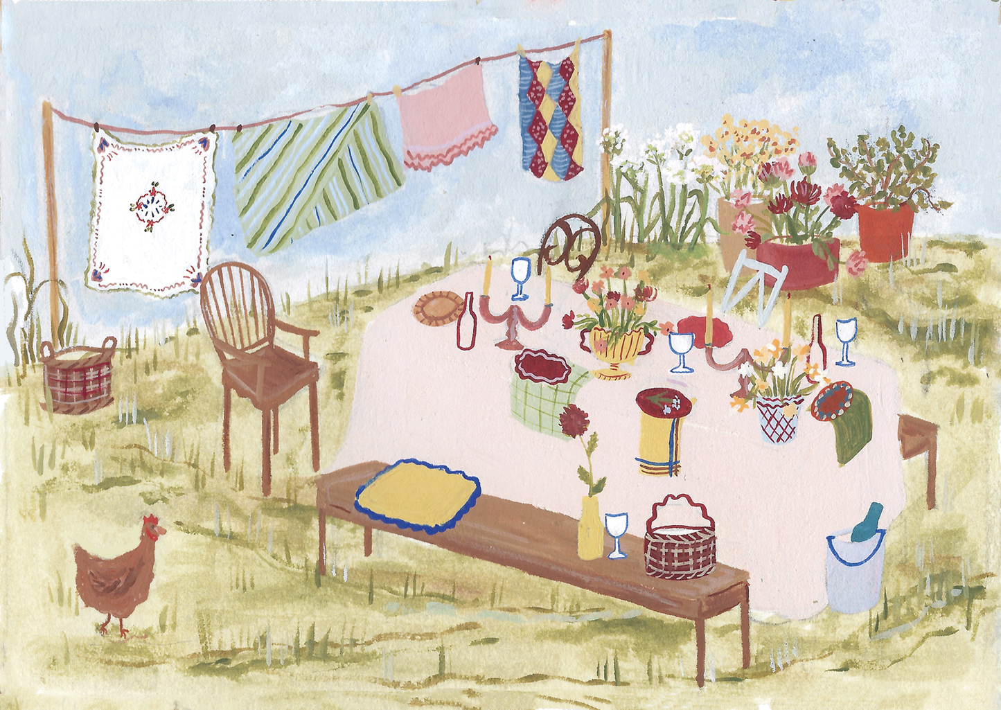 Summer Hosting Cottage greeting card