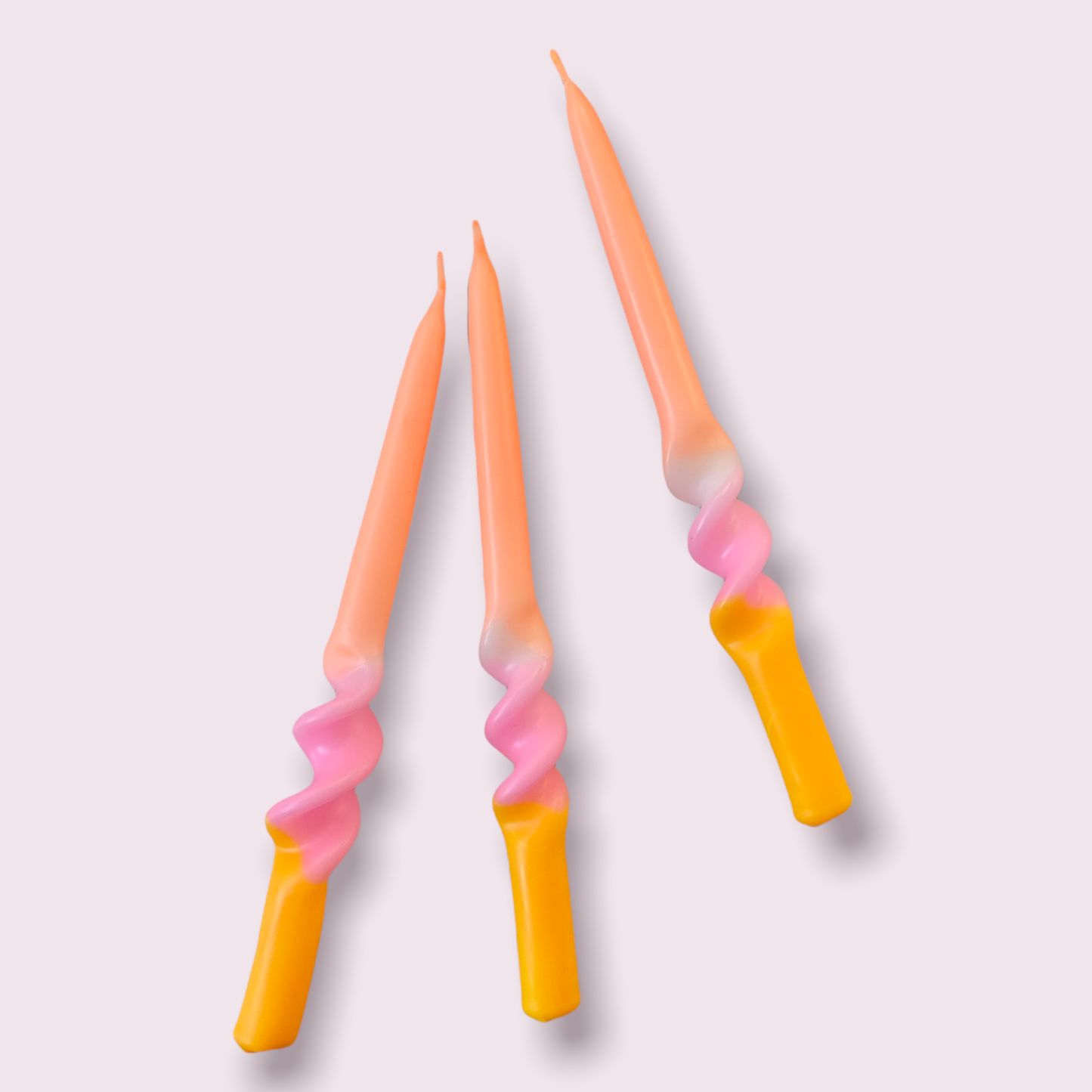 Pink Stories Dye Swirl Peach Candles