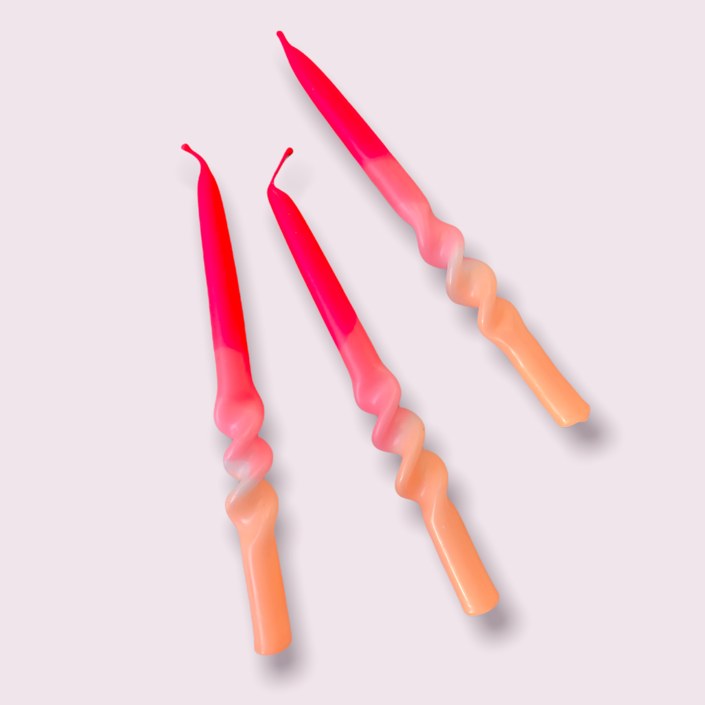 Pink Stories Dip Dye Swirl Flamingo Candles