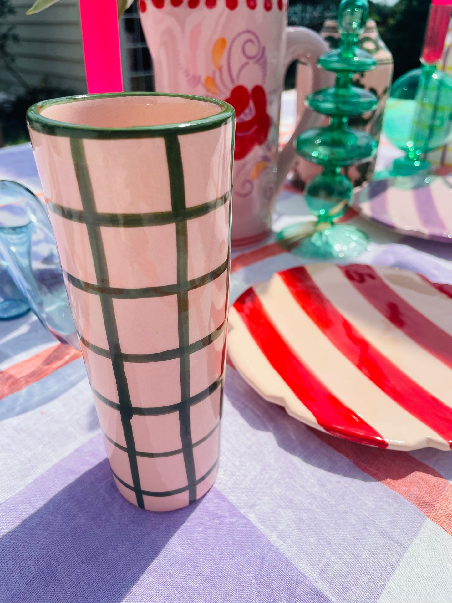 VAISSELLE Spring Roll Check Vase