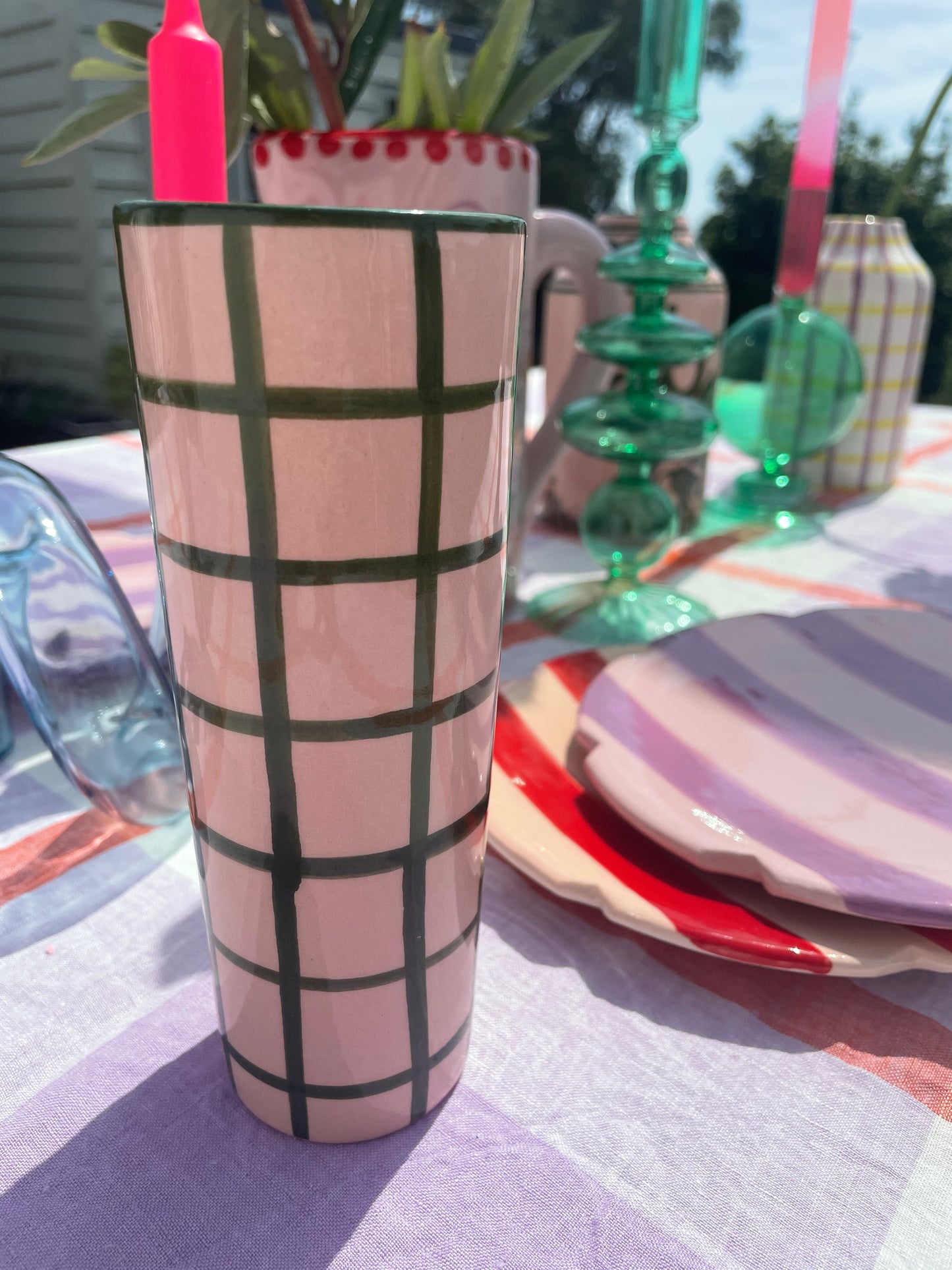 VAISSELLE Lila Striped Lilac Plate