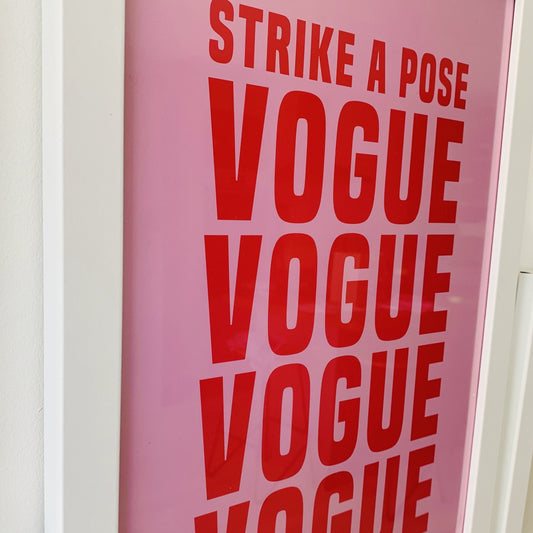 Strike A Pose Typography Print