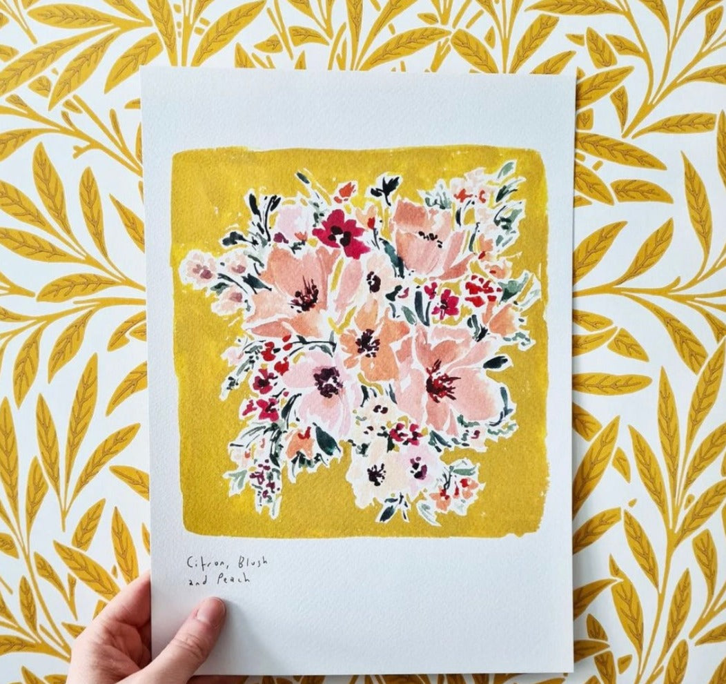 Yellow Floral Wall Art