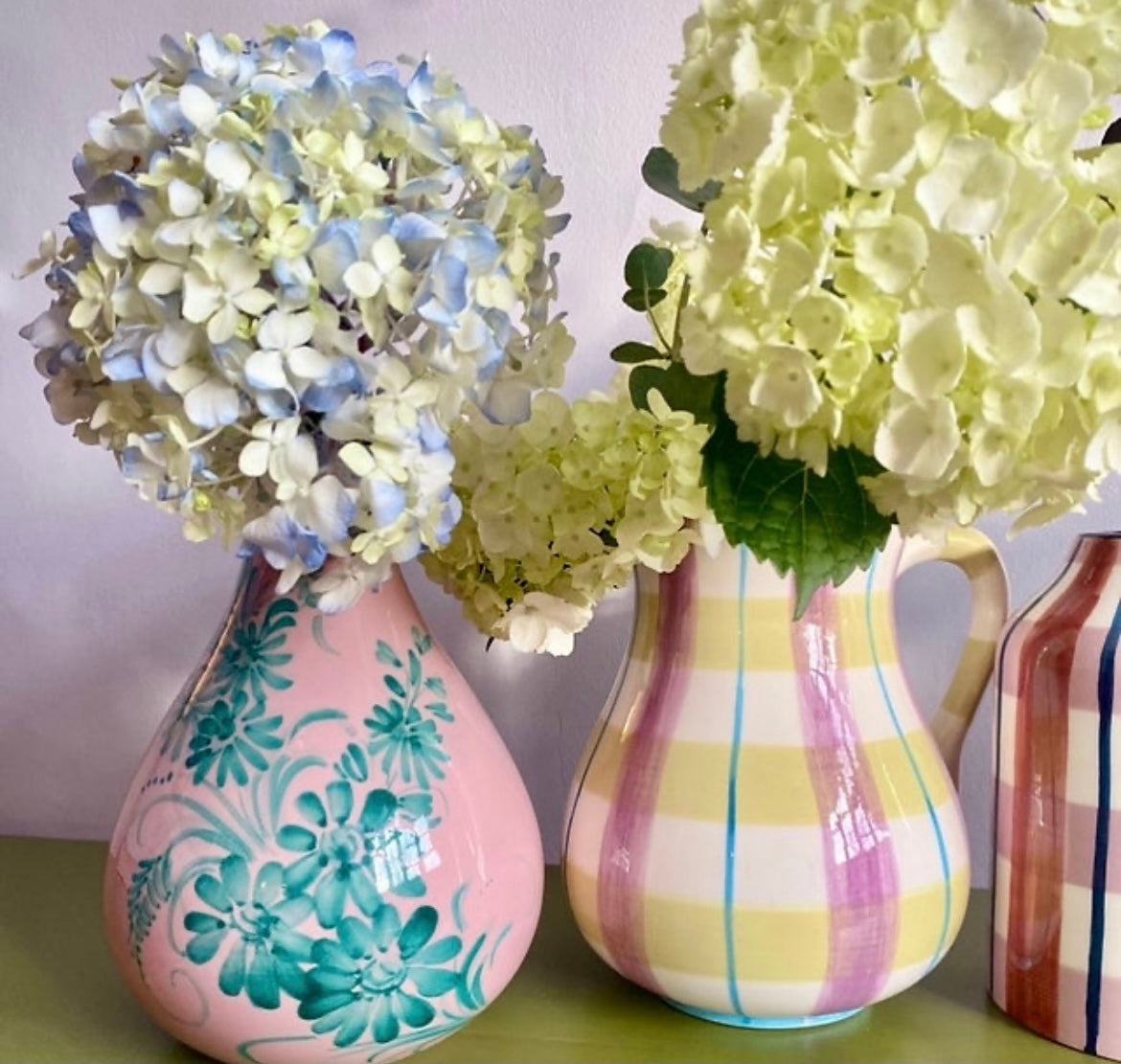 VAISSELLE Jug Head Pistachio & Lilac Jug