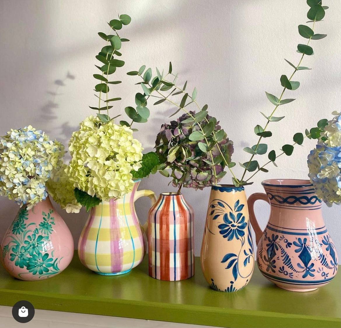 VAISSELLE Jug Head Pistachio & Lilac Jug