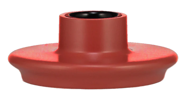 painted wooden red candleholder