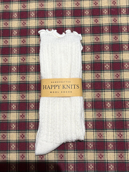 Happy Knits Ruffle Knitted Wool Socks