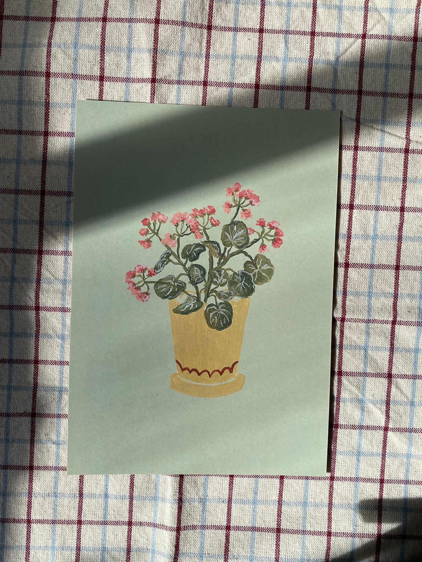 A5 Geraniums Print