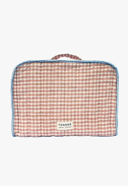 Organic Cotton Case  Travel Case,  Rose Dusky Pink