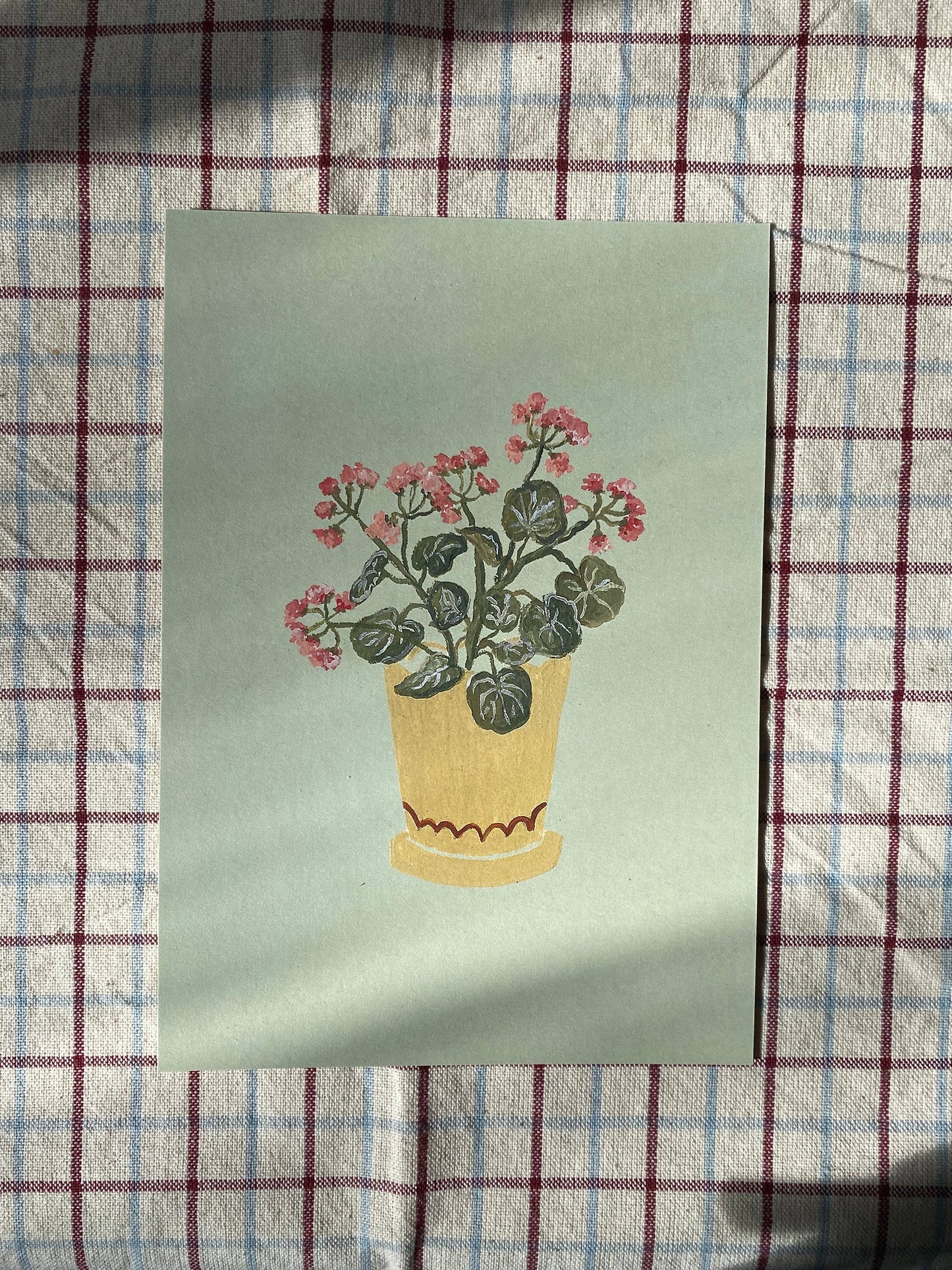 A5 Geraniums Print