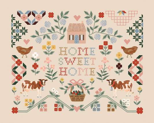 Home Sweet Home Sampler Art Print