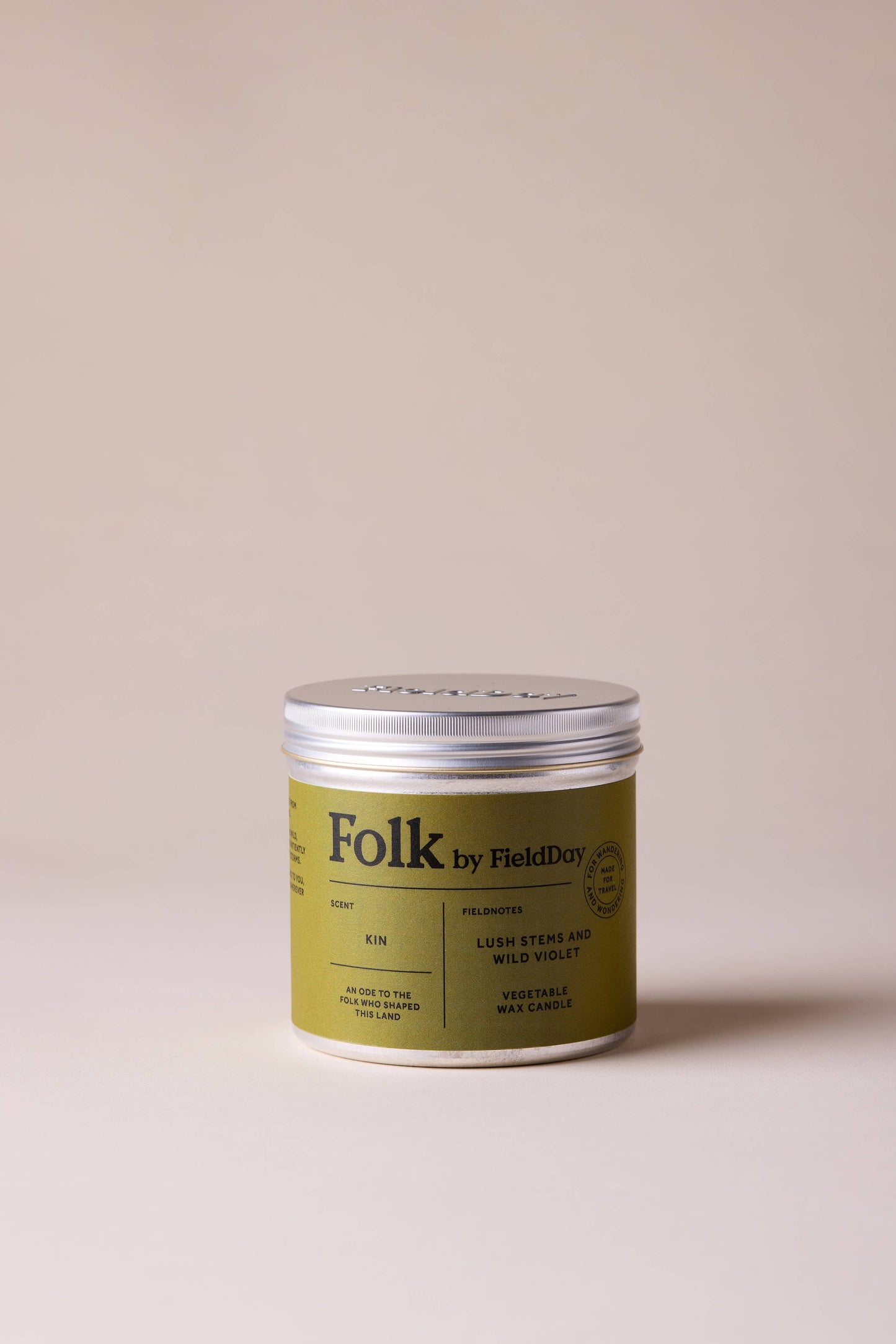 Folk by Fieldday  Lush Stems & Wild Violet Vegetable Wax Candle