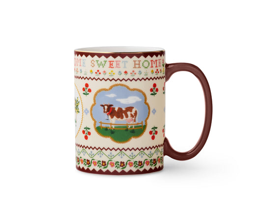 Home Sweet Home Porcelain  Cow Mug
