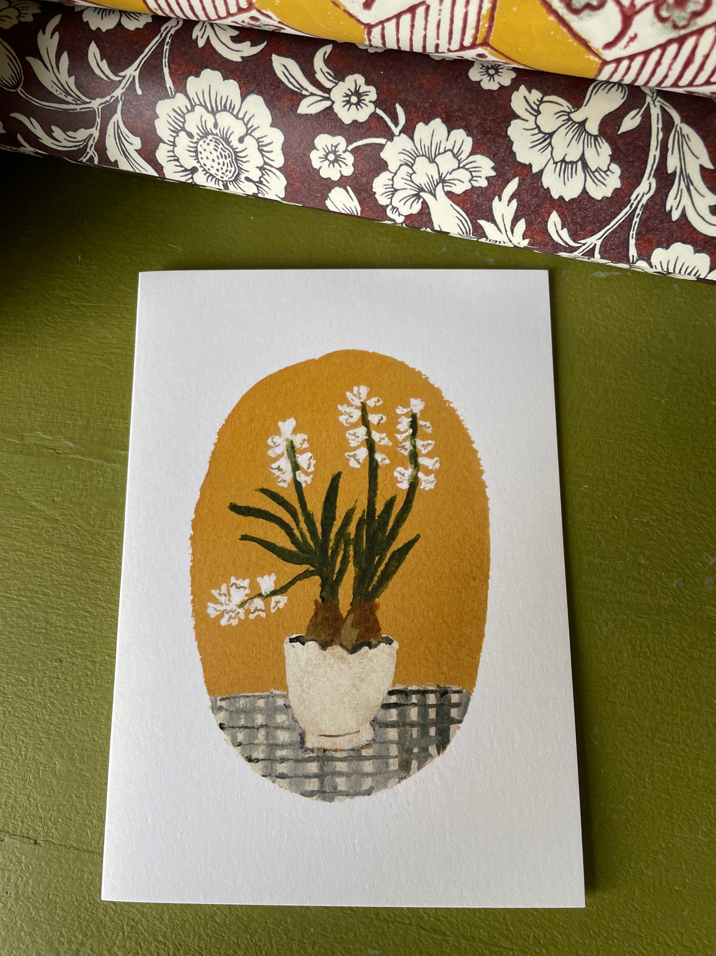 Hyacinths Tablecloth Card