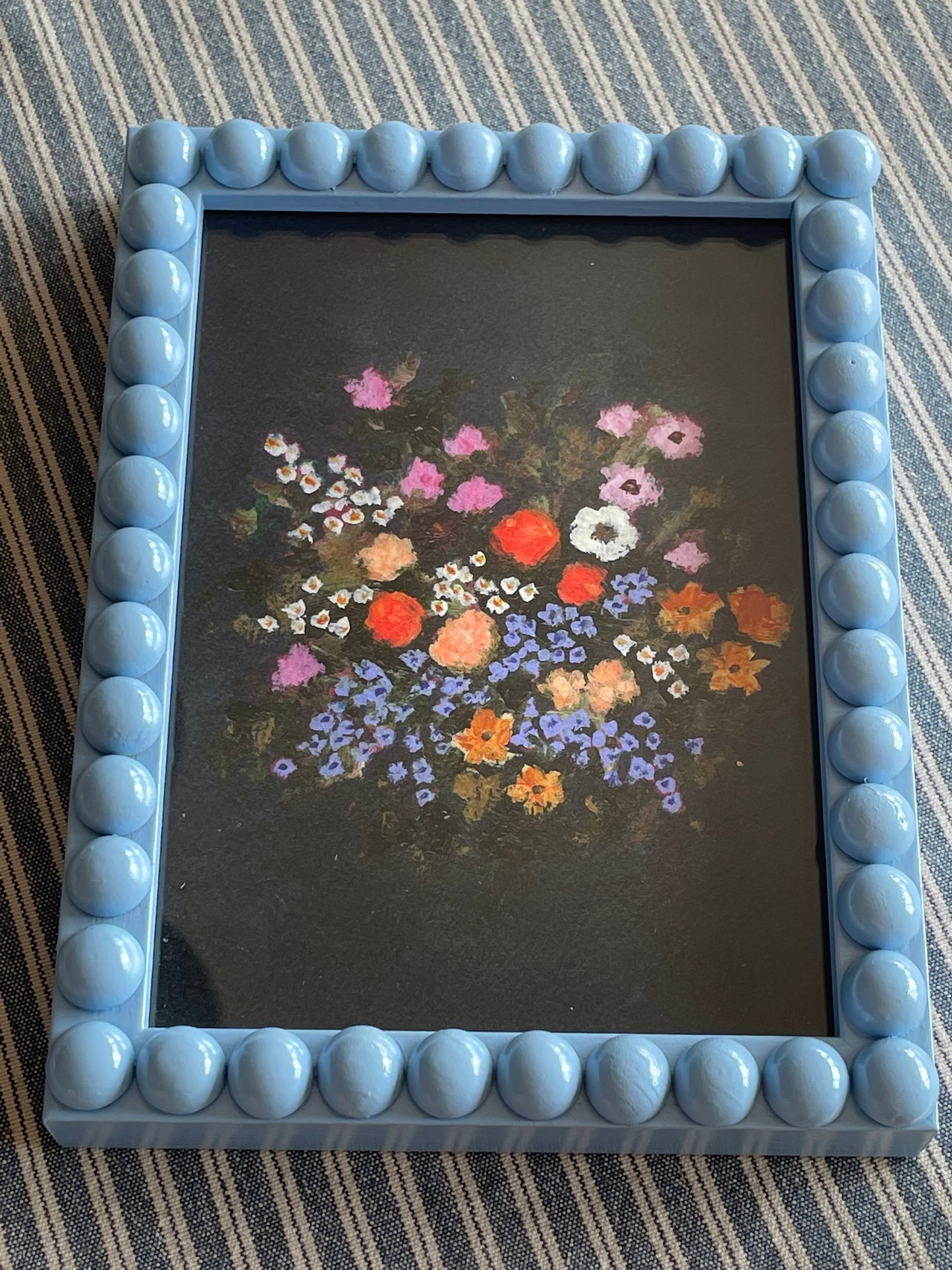 Blue Bobbin Frame With Brittay Smith Wildflower Print