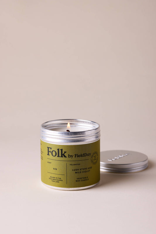 Folk by Fieldday  Lush Stems & Wild Violet Vegetable Wax Candle