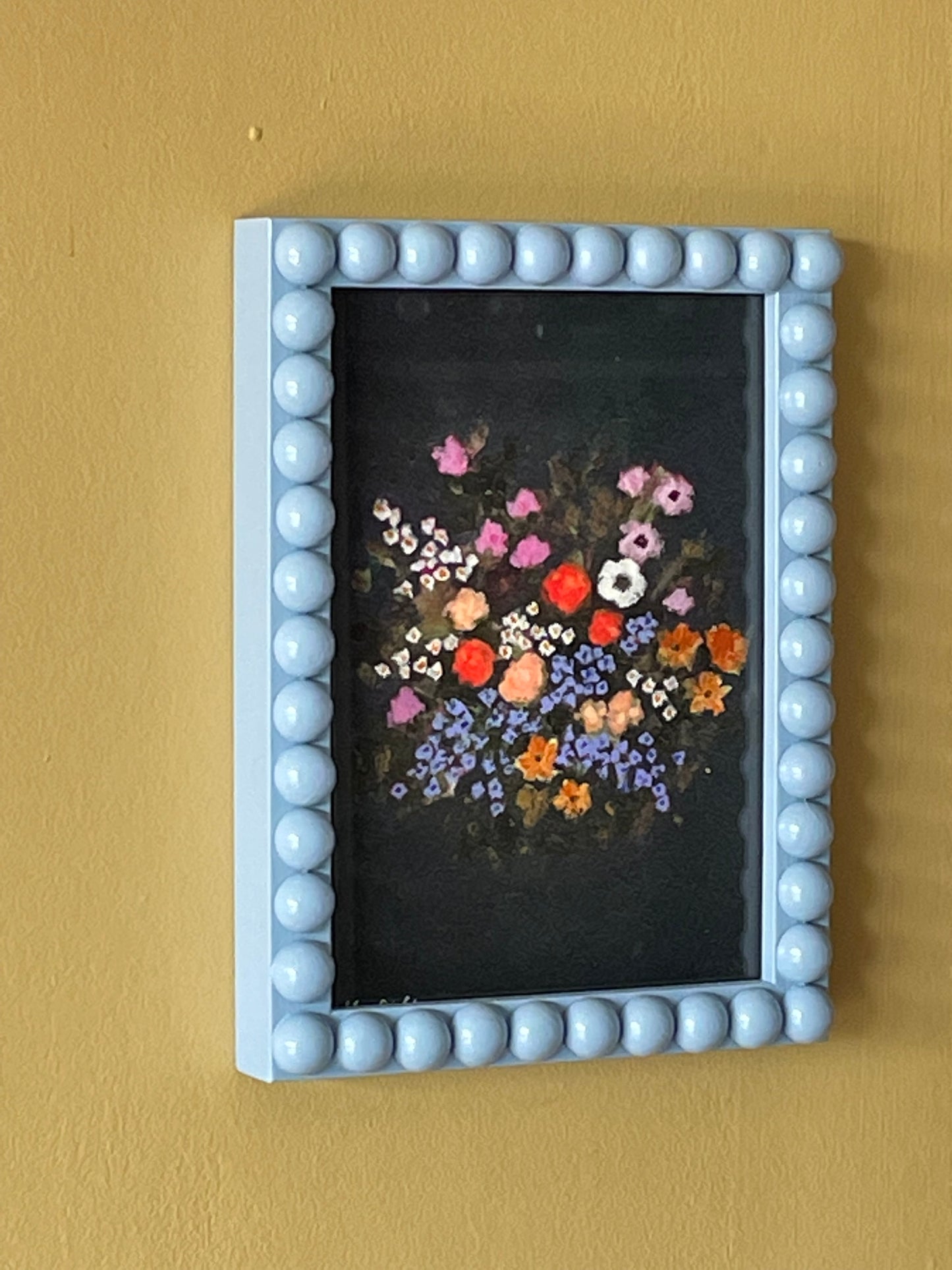 Blue Bobbin Frame With Brittay Smith Wildflower Print