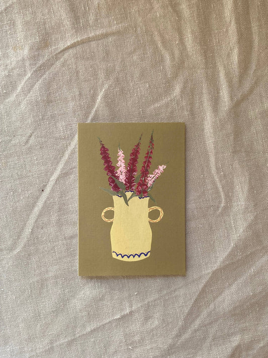 Foxgloves mini card
