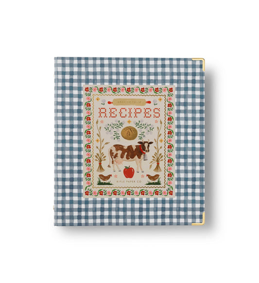 Home Sweet Home  Cow Cross Stitch Design Recipe Binder