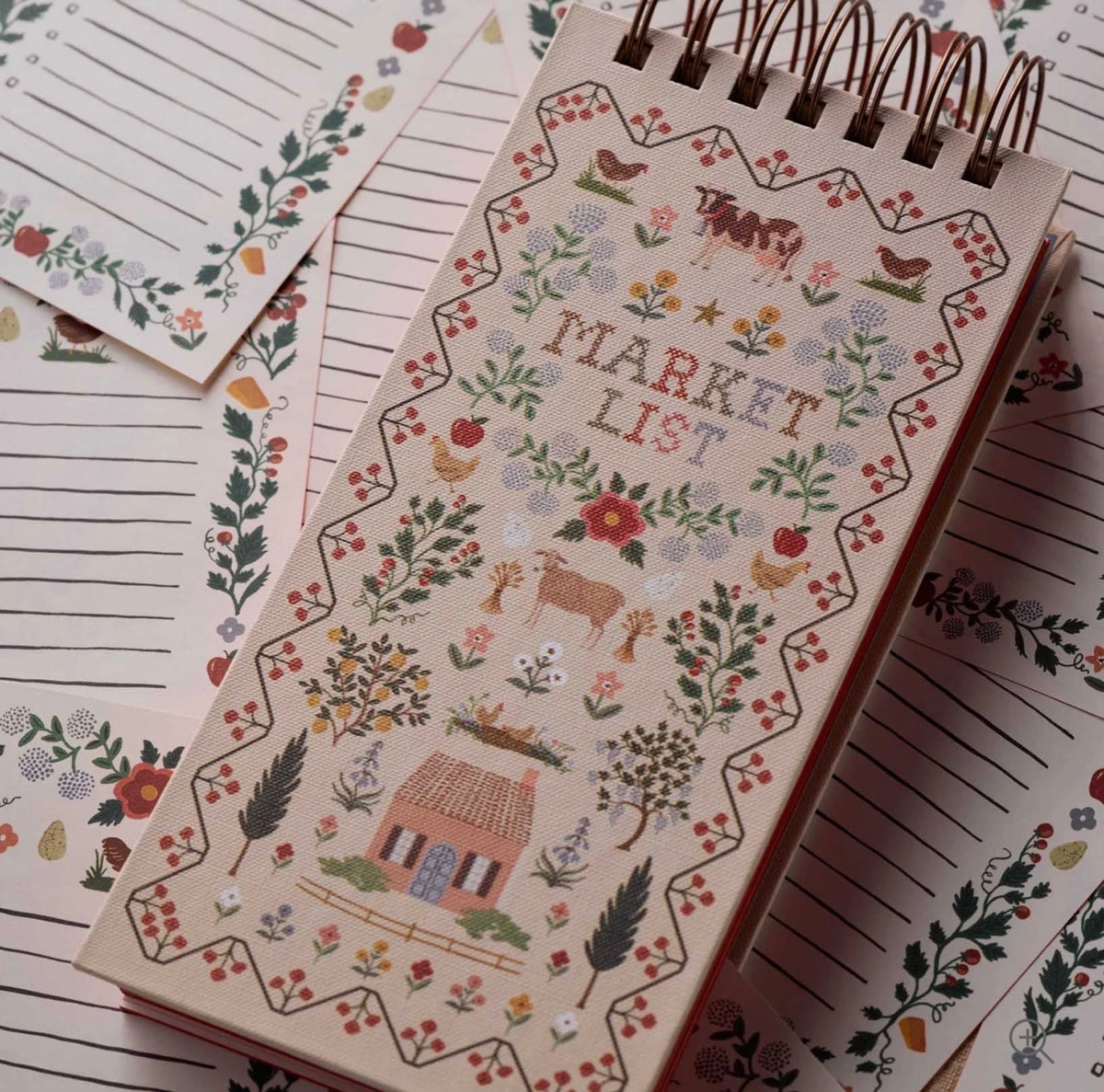 Home Sweet Home Spiral Market List Note Book