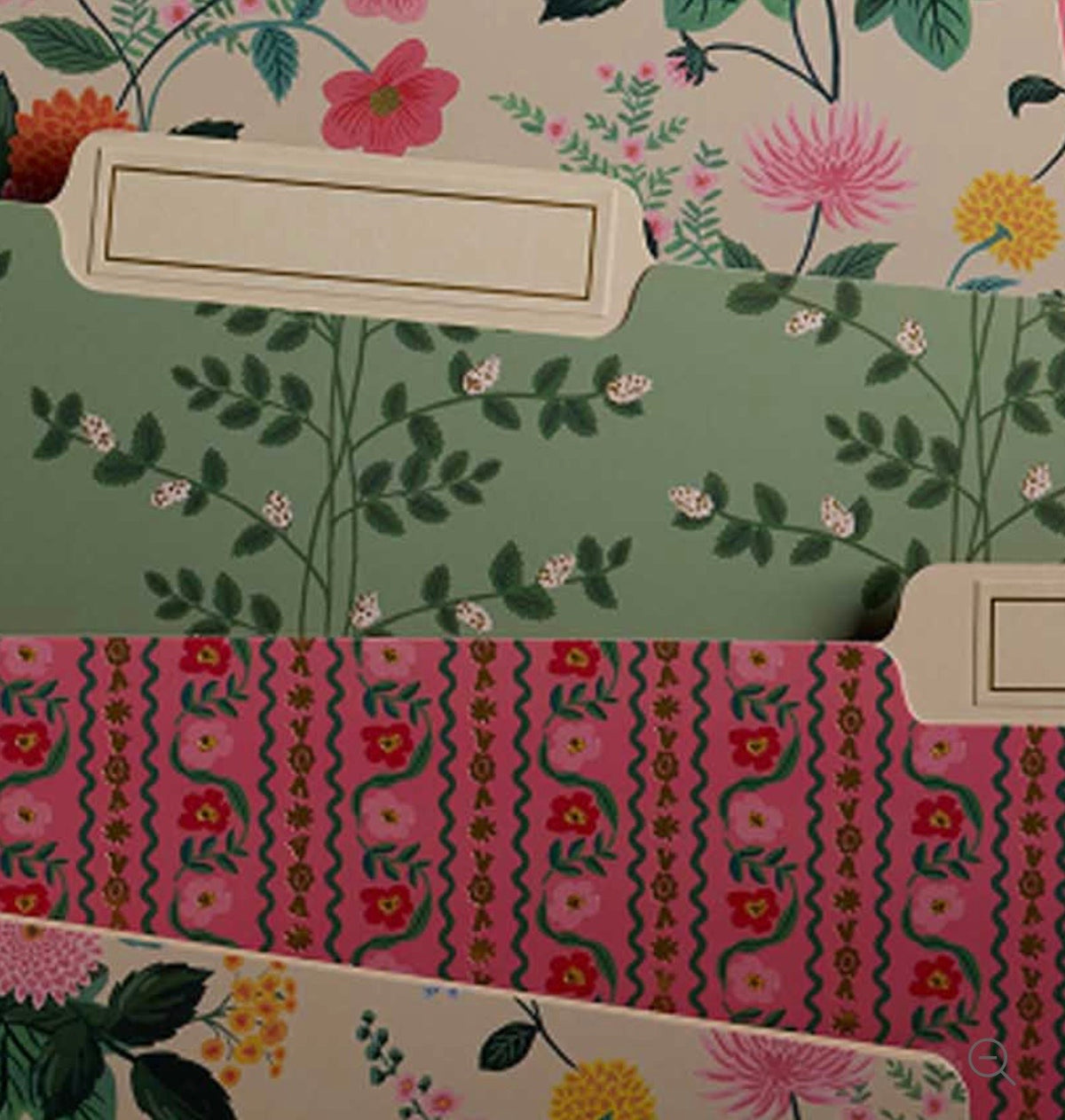 Rifle Paper Co. Dahlia Floral File Folders | Set of 6