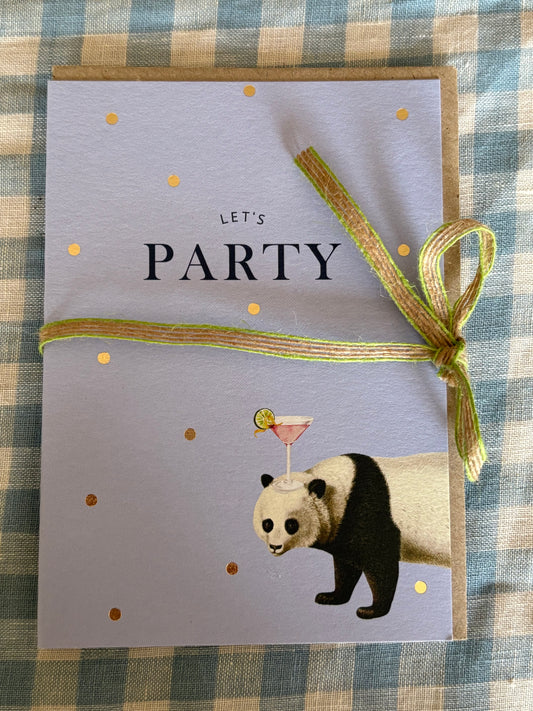 Let's Party Panda Greeting Card