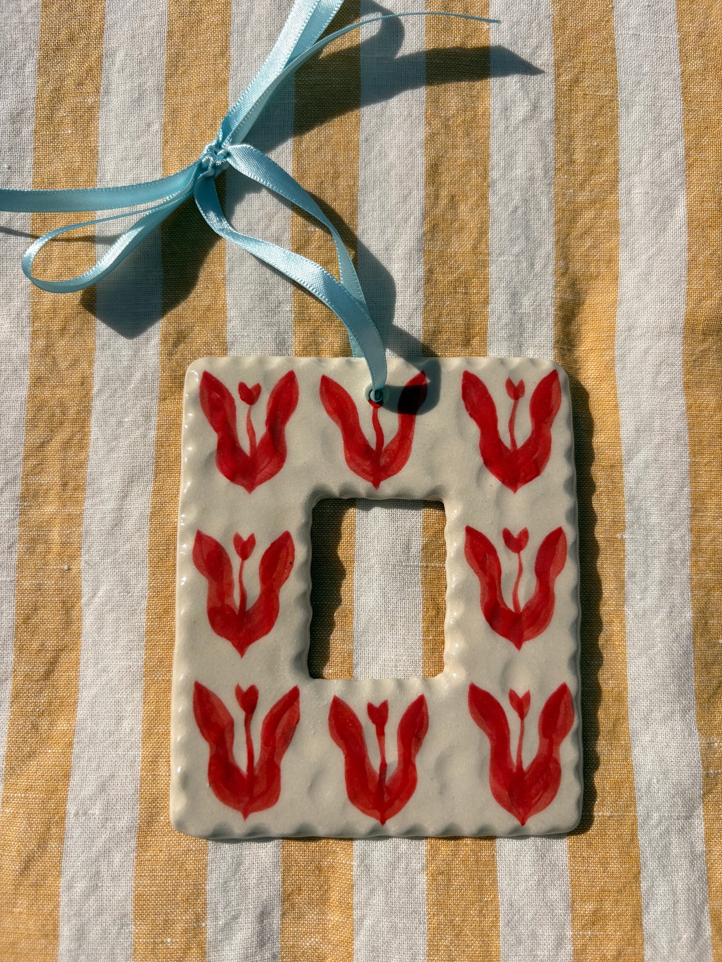 Tulip stonewear photo frame by Ruth Wilde