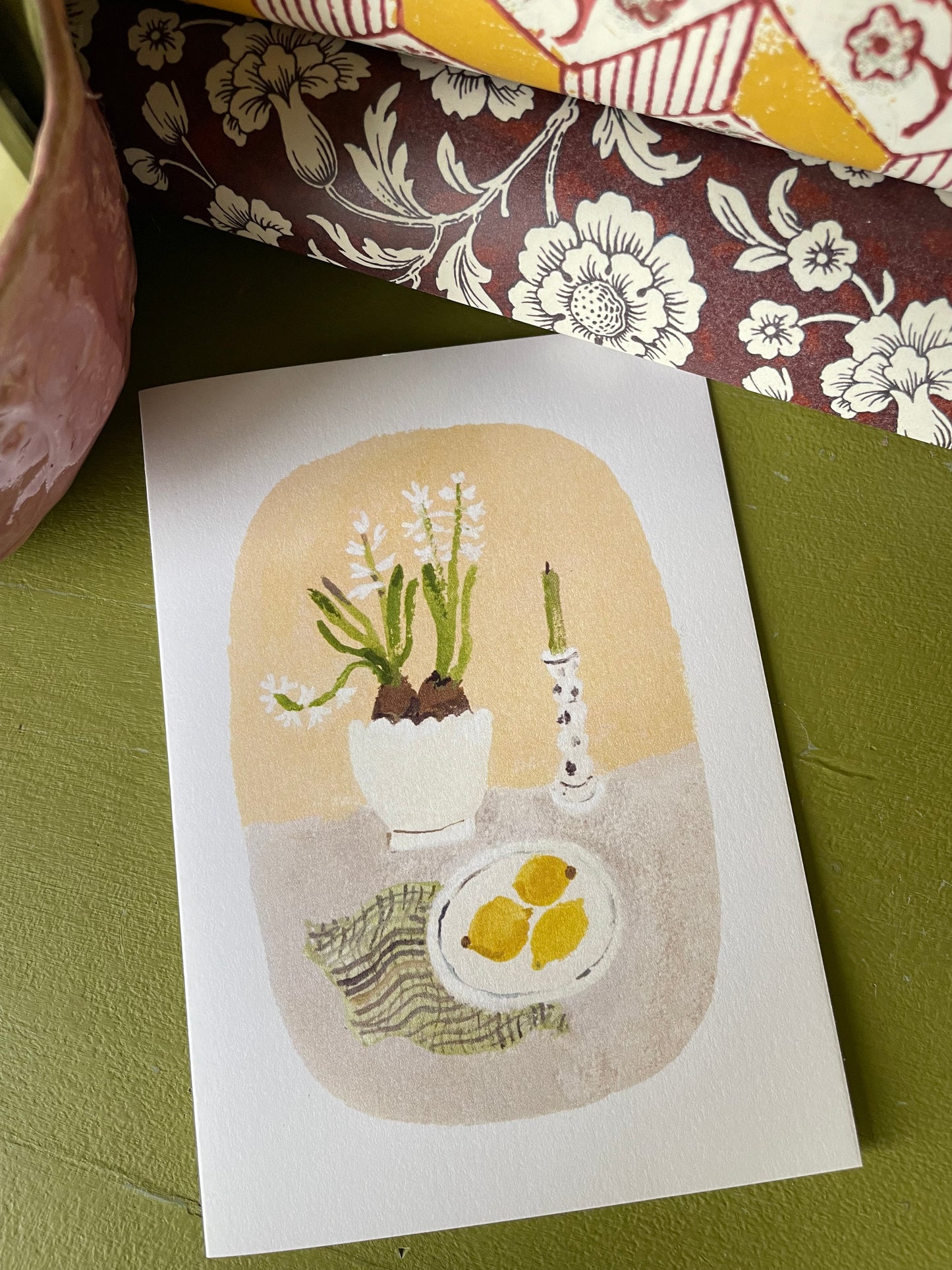 Hyacinth And Lemons Card