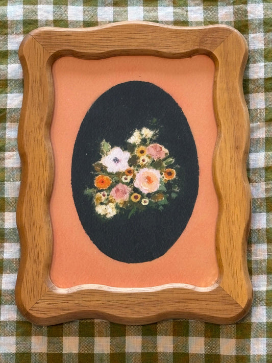 Solid wood wavy frame with Brittany Smith art print